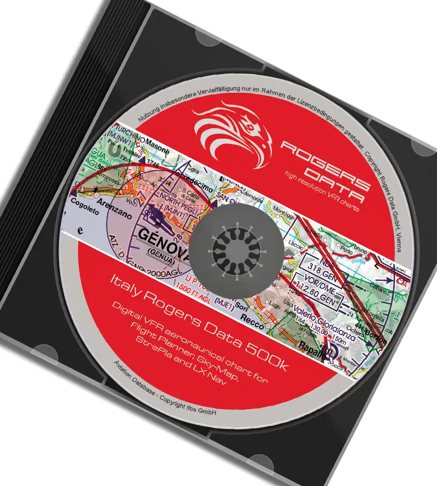 CD Cover von der digitalen Italien Karte