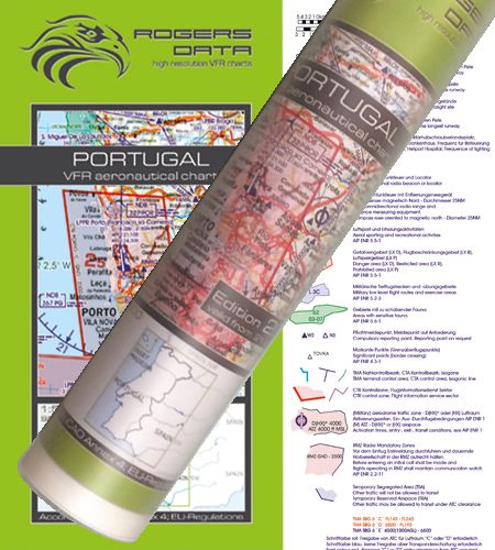 Portugal VFR Luftfahrtkarte Wandkarte 500k 2020