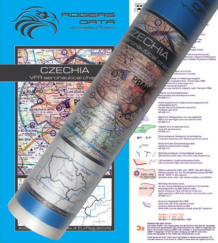 Tschechien VFR Luftfahrtkarte Wandkarte 500k 2020