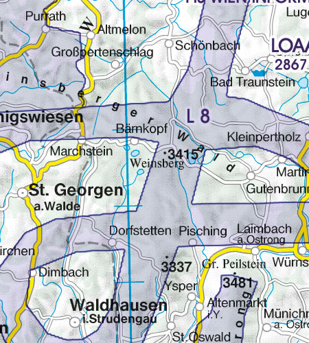 Austria Visual Flight Chart 500k Military Low-Level Flight Route