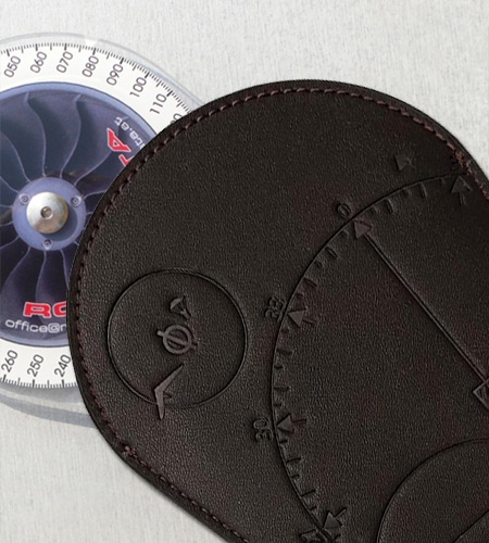 Ledertasche Navigationszirkel