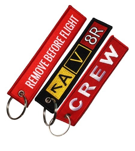 Rogers Data Schlüsselanhänger Remove Before Flight Pilot