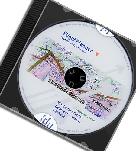 Digitale Karte Österreich ICAO VFR Karte 200k
