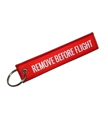 Rogers Data Schlüsselanhänger remove before flight