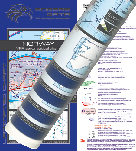 Norwegen VFR Karten Wandkarten