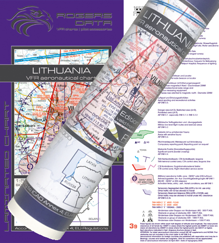 Litauen VFR Karte Wandkarte