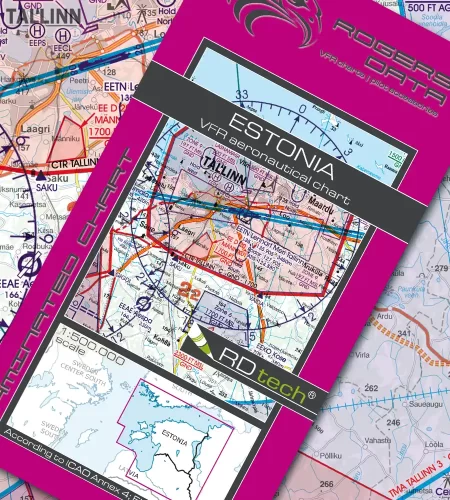 VFR ICAO Sichtflugkarte von Estland in 500k