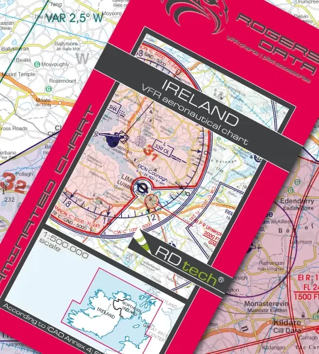VFR ICAO Sichtflugkarte von Irland in 500k
