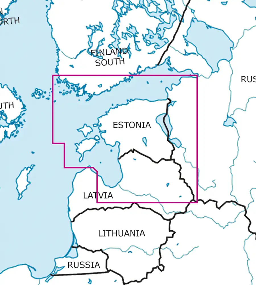 Blattschnitt von Estland auf der VFR ICAO Karte in 500k