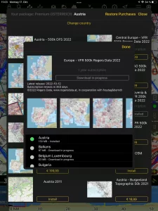 Download von Rogers Data VFR Karten.
