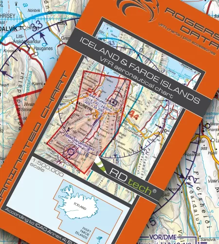 VFR Luftfahrte von Island Färöer Inseln.