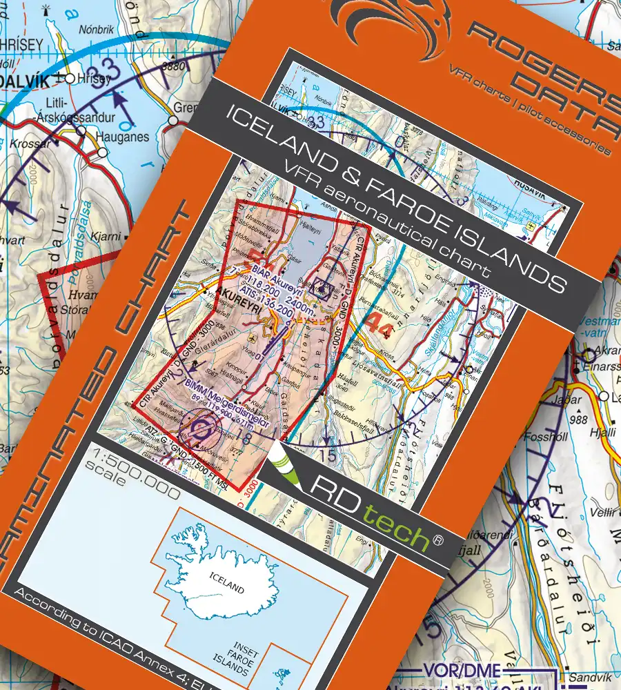 VFR Luftfahrte von Island Färöer Inseln.