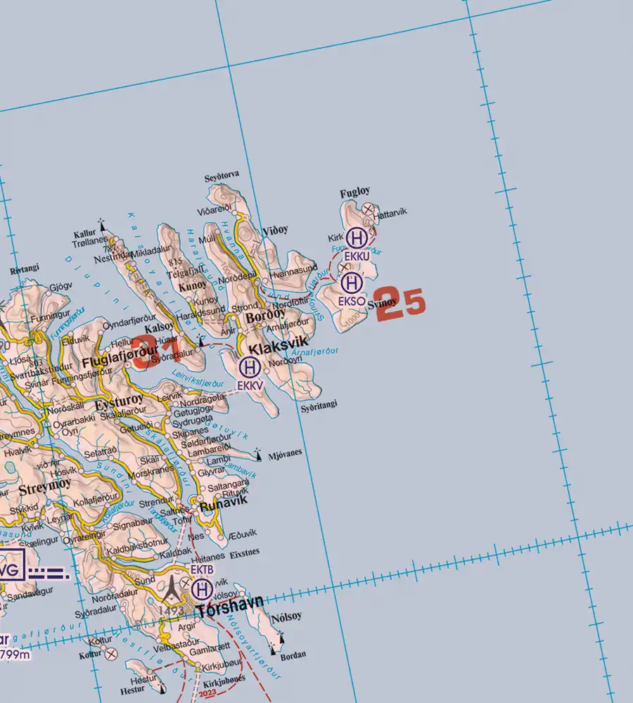 Heliport von Island.