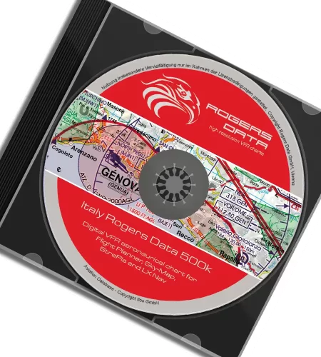 CD Cover von der digitalen Italien Karte