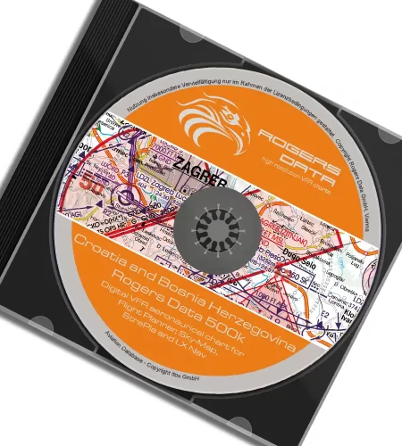 CD Cover von der digitalen Kroatien Karte