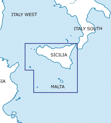 Malta Sizilien VFR ICAO Karte