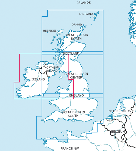 Wandkarte Großbritannien Irland VFR 500k