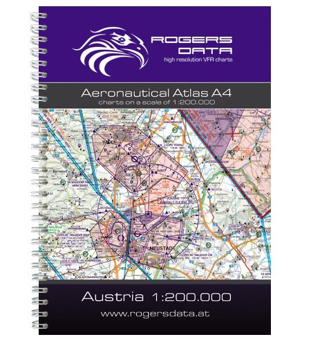 Österreich Rogers Data VFR Luftfahrtatlas 200k