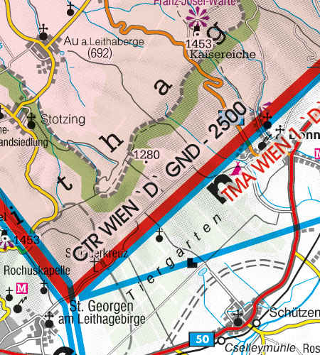 Wien Noe VFR Luftfahrtkarte CTR Kontrollzone Sichtflugkarte