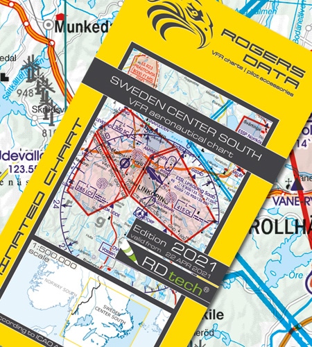 Schweden Zentrum Süd VFR Luftfahrtkarte ICAO Karte