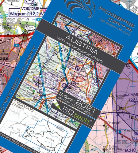 Österreich VFR Luftfahrtkarte ICAO Karte 2021