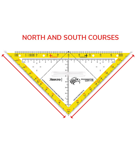 Protractor Triangle North South Courses EASA ICAO
