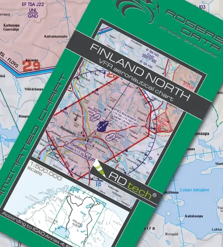VFR ICAO Sichtflugkarte Finnland Nord in 500k
