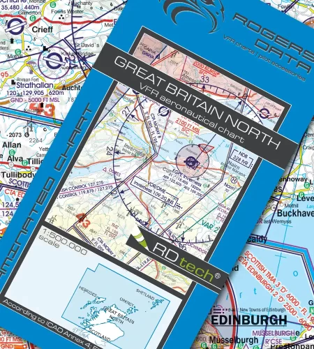 VFR ICAO Sichtflugkarte von Großbritannien Nord in 500k