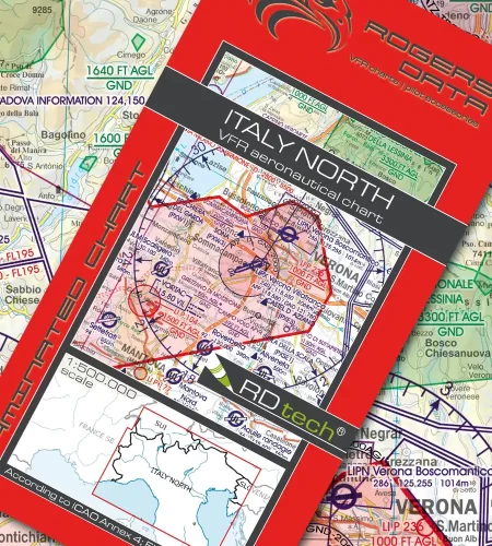 VFR ICAO Sichtflugkarte für Italien Nord in 500k