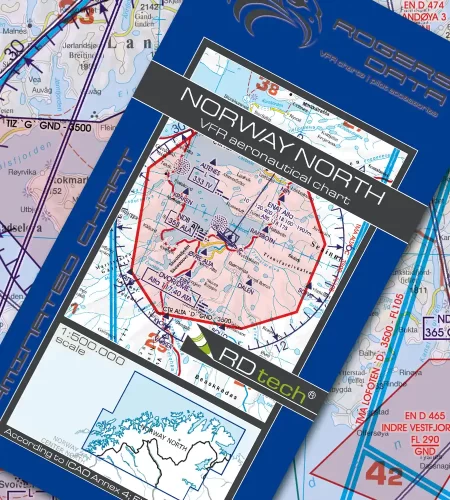 VFR ICAO Sichtflugkarte von Norwegen Nord in 500k