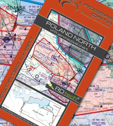 VFR ICAO Sichtflugkarte von Polen Nord in 500k