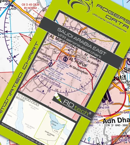 VFR ICAO Sichtflugkarte von Saudi Arabien Ost in 500k