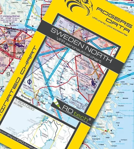 VFR ICAO Sichtflugkarte von Schweden Nord in 500k