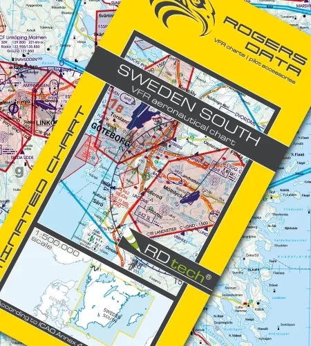 VFR ICAO Sichtflugkarte von Schweden Süd in 500k