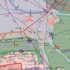 Transitstrecke auf der Sichtflugkarte von Dänemark in 500k