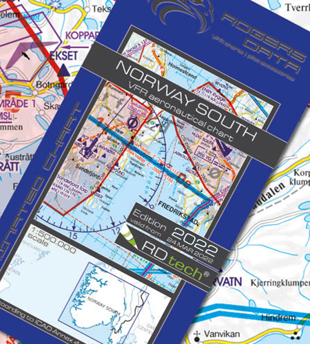 Norwegen Süd VFR ICAO Karte