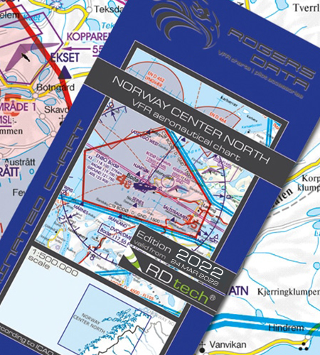 Norwegen Zentrum Nord VFR ICAO Karte