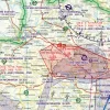Gefahrengebiet auf der Österreich Sichtflugkarte in 500k