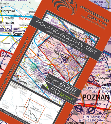 Polen Süd West VFR ICAO Karte