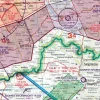 Grenzüberflugspunkte auf der VFR Karte der Slowakei in 500k