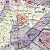 Hubschrauberlandeplatz auf der 500k Sichtflugkarte von Tschechien