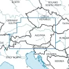 Blattschnitt von Österreich auf der VFR ICAO Karte in 500k