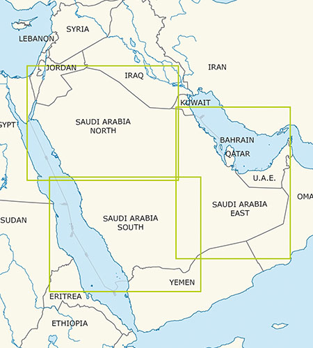 Saudi Arabein VFR ICAO Karte Blattschnitt