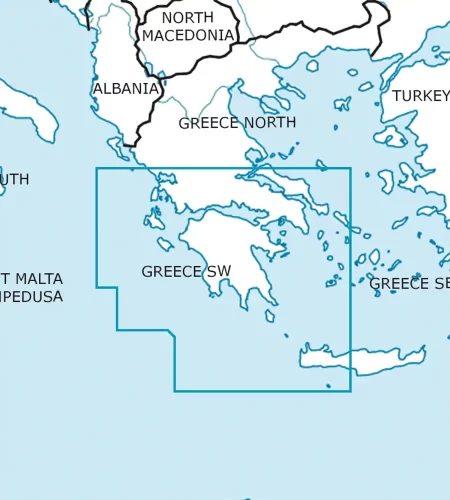 Blattschnitt von Griechenland Süd West in 500k