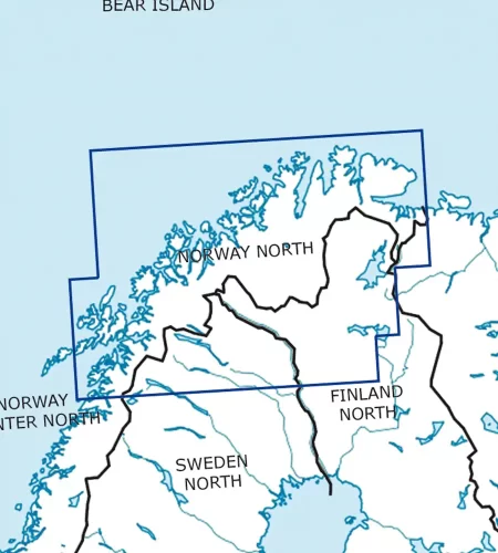 Blattschnitt von Norwegen Nord auf der VFR Karte in 500k