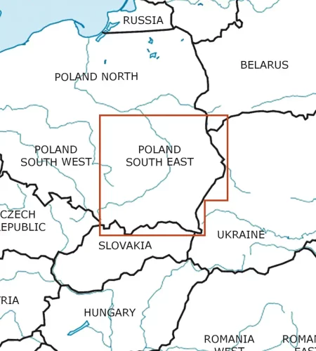 Blattschnitt von Polen Süd Ost in 500k