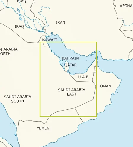 Blattschnitt von Saudi Arabien Ost in 1000k