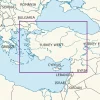 Blattschnitt von der Türkei West auf der VFR Karte in 1000k