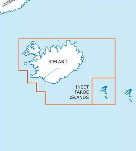 Blattschnitt von Island Färöe Inseln